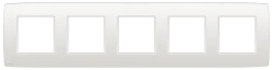 Vijfvoudige afdekplaat, 71 mm centerafstand, Niko Original white