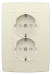 Wandcontactdoos Switches & Sockets Niko Inclusief afdekplaat met geïntegreerde centraalplaat. De opbouwhoogte bedraagt 8 mm. Dit stopcontact kan worden ingebouwd in een speciale ovalen enkelvoudige inbouwdoos. 100-67835