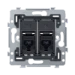 Datacom contactdoos (twisted pair) Switches & Sockets Niko Dit mechanisme met 2 RJ45-aansluitpunten UTP cat. 6, klaar voor PoE++, in vlakke uitvoering, dient om netwerkverbinding met 2 apparaten te maken voor telefonie, Ethernet, IP, PoE of internettoepas