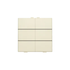 Zesvoudige drukknop voor Niko Home Control, cream