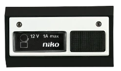 Niko Toegangscontrole - deurbel 12V~1A incl. lamp, zwart/wit