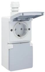 Wandcontactdoos Switches & Sockets Niko HYDRO WCD DUBBEL RAND 700-37845