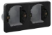 Doos voor montage in wand/plafond Switches & Sockets Niko Spuitwaterdichte tweevoudige horizontale inbouwdoos voor twee functies 761-75000