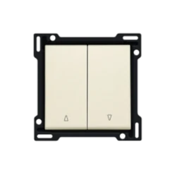 Afwerkingsset voor tweevoudige rolluikdrukknop, cream