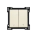 Jaloezie besturing Switches & Sockets Niko Afwerkingsset voor een elektrisch gescheiden rolluikdrukknop. Afwerkingskleur: cream. 100-65914