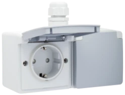 Wandcontactdoos Switches & Sockets Niko HYDRO WCD DUBBEL RAND 700-37846