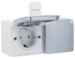Wandcontactdoos Switches & Sockets Niko HYDRO WCD DUBBEL RAND 700-37846
