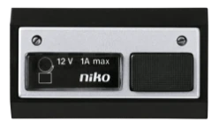 Niko Toegangscontrole - deurbel 12V~1A incl. lamp, zwart/aluminium
