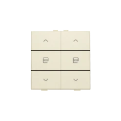Dubbele motorsturingsbediening voor Niko Home Control, cream