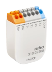 DALI-2-drukknopinterface met vier potentiaalvrije inputs