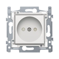 Stopcontact 60 x 71 mm zonder aarding, met insteekklemmen, sokkel en a