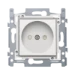 Wandcontactdoos Switches & Sockets Niko Samengesteld stopcontact (sokkel en afwerkingsset) 16 A~250 V met contactbussen met een groot contactoppervlak die niet op de sokkel steunen om te klemmen en insteekklemmen met ontgrendelingen. Deze ontgrendelingen 