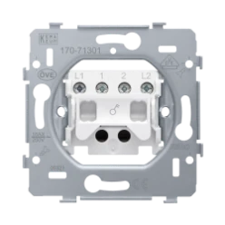 Sokkel voor een tweepolige schakelaar, tweepolige controleschakelaar o