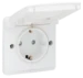 Wandcontactdoos Switches & Sockets Niko Dit stopcontact is voorzien van randaarde, beschermingsafsluiters, schroefklemmen en een beschermklep met scharnieren. Het mechanisme wordt in een spuitwaterdichte montagedoos geplaatst. Het geheel is spuitwaterdich