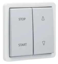 Spuitwaterdichte rolluikschakelaar 10 A, mechanisch vergrendeld en ele