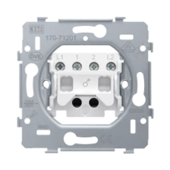 Sokkel voor een tweepolige schakelaar, tweepolige controleschakelaar o