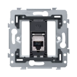1 RJ45-aansluiting STP cat. 6, klaar voor PoE++, vlakke uitvoering, in