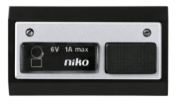 Niko Toegangscontrole - deurbel 6V~1A incl. lamp, zwart/aluminium