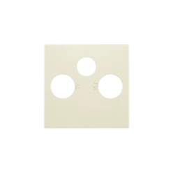 Afwerkingsset voor 2 enkelvoudige coaxaansluitingen voor tv en FM en e