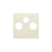 Onderdeel/centraalplaat communicatie-schakelmateriaal Switches & Sockets Niko Centraalplaat met 2 enkelvoudige coaxaansluitingen en boven een satellietaansluiting. Afwerkingskleur: cream. 100-69551