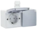 Wandcontactdoos Switches & Sockets Niko HYDRO WCD DUBBEL RAND 700-37846