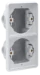 Doos voor montage in wand/plafond Switches & Sockets Niko Spuitwaterdichte tweevoudige verticale inbouwdoos voor twee functies, 700-74000