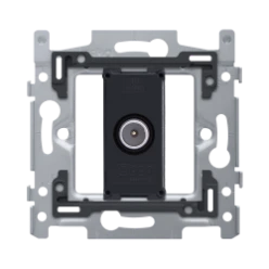 Antennecontactdoos Switches & Sockets NIKO Sokkel voor enkelvoudige coaxaansluiting voor tv, 2 GHz, schroefbevest 170-09123