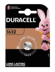 Standaard batterij (niet oplaadbaar) Niet-oplaadbare Batterijen Duracell LITHIUM KNOOPCEL 3V    CR1632 CR1632