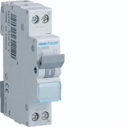 Installatieautomaat Installatieautomaten 4,5 kA HAGER INSTALLATIEAUTOMAAT 1P+N C6 4,5KA MJN506