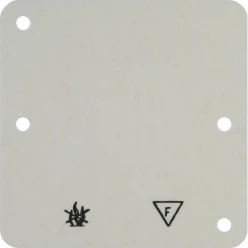 Bodemplaat, brandwerend, 1-v, wit