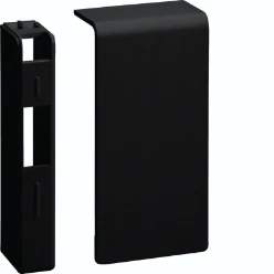 SL, eindstuk L/R voor goot 80 mm hoog, zwart