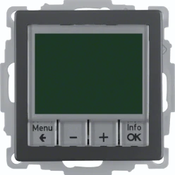 Therm. met display, berker Q.1/Q.3/Q.7, antraciet