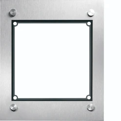 Afdekraam voor 1 module met inbouwbehuizing, elcom.modesta RVS