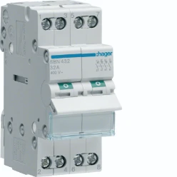Modulaire lastscheider 4-polig 32 A, grijze tuimel