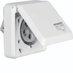 CEE WCD met klapd. 5-polig 16 A, voor kabelkanaal
