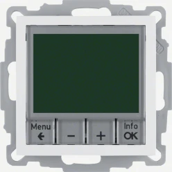 Therm. met display, berker S.1/B.3/B.7, polarwit mat