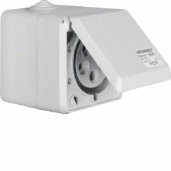 CEE WCD met klapd. 5-polig 32 A, opbouw