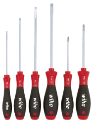 WIHA Schroevendraaierset SoftFinish ronde schacht 302 SL/PH, 6-delig
