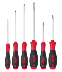 WIHA Schroevendraaierset SoftFinish ronde schacht 302 SL/PZ, 6-delig