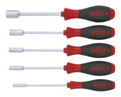 WIHA Dopschroevendraaierset SoftFinish ronde schacht 341, 5-delig