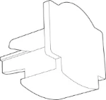 Elektrische onderdelen/toebehoren voor verlichtingsarmaturen Concord WHITE L/SPAN END CAP