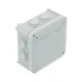 Doos voor montage op de wand/plafond T-Serie OBO Kabeldoos M25, 6mm 500V, IP66 114x114x57, PP, lichtgrijs 7035 2007061