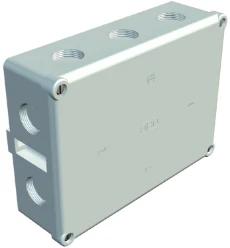 Doos voor montage op de wand/plafond B-Serie OBO Kabeldoos M25, 16mm 660V,IP54 178x144x71, UF, lichtgrijs 7035 2002523