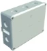 Doos voor montage op de wand/plafond B-Serie OBO Kabeldoos M25, 16mm 660V,IP54 178x144x71, UF, lichtgrijs 7035 2002523