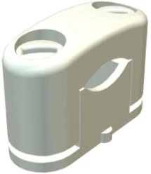 Zadel Befestigungsschellen OBO SOM-ZADEL MET KUNSTSTOFSCHR. 6-17MM, PS, LICHTGRIJS 7035 2124173