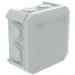 Doos voor montage op de wand/plafond T-Serie OBO Kabeldoos M25, 4mm 500V, IP55 90x90x52, PP, lichtgrijs 7035 2007045