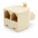 Modulaire koppeling Modulaire Adapters Klemko Modulair T stuk 1x Male - 2x Female RJ45 kruis 183408