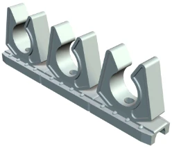 Zadel Fastening clip OBO Klemstrook 3-V 11-12mm sleufb. 1 Zoll, PE, cremewit 9001 2259818