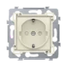Wandcontactdoos Switches & Sockets Niko Samengesteld tweepolig stopcontact 16 A~ 250 V (sokkel en afwerkingsset), met randaarde en centraalplaat met beschermingsafsluiters (inbouwdiepte 28,5 mm). Het stopcontact bevat contactbussen met een groot contactop