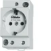 Wandcontactdoos modulair Toebehoren 12-serie Eltako 16A wandcontactdoos met randaarde, voor DIN-rail montage 24100900